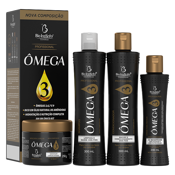 Kit Ômega 3 Bio Instinto 4 Itens Cabelos