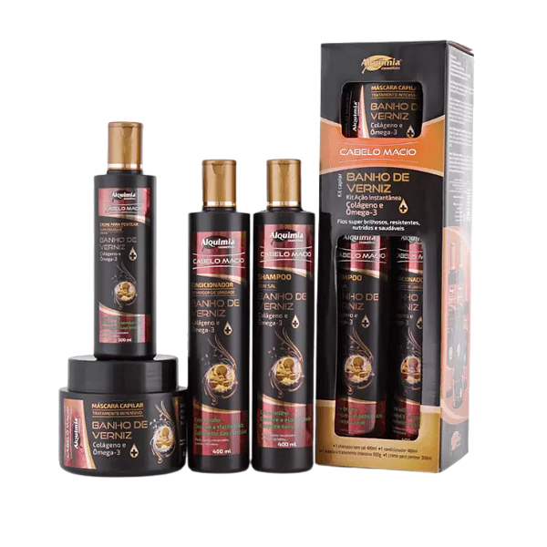Kit Banho de Verniz Alquimia 4 Itens