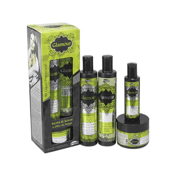 Kit Escova de Açúcar e Óleo Argan Alquimia 4 Itens