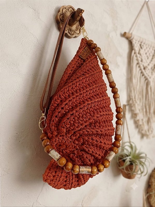 Bolsa Caracoles Terracota Artesanal