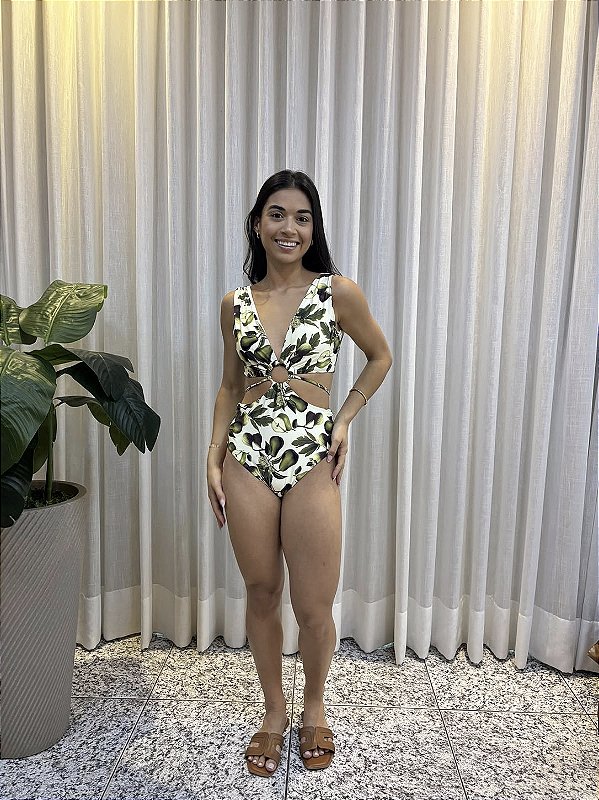 Maiô Maryssil com amarração estampado