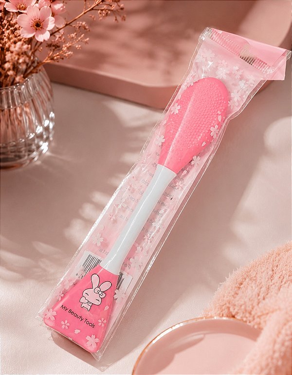 Espátula e Escova de Silicone para Limpeza Facial
