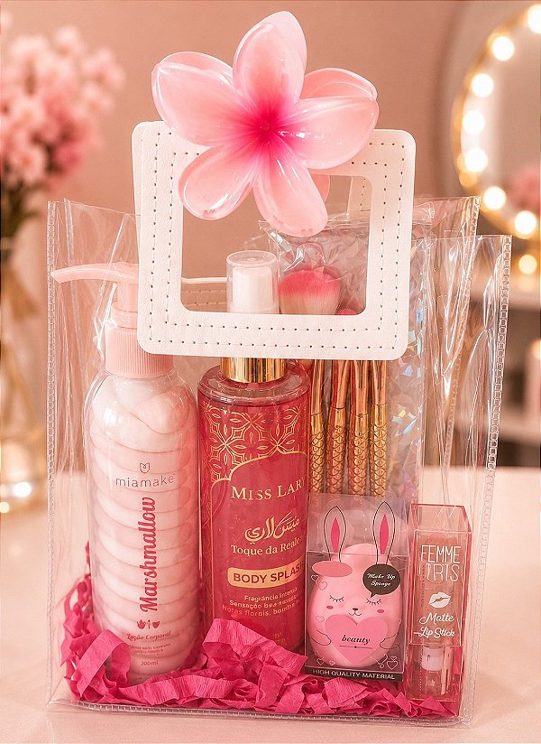 Kit Sacolinha Autocuidade Rosa