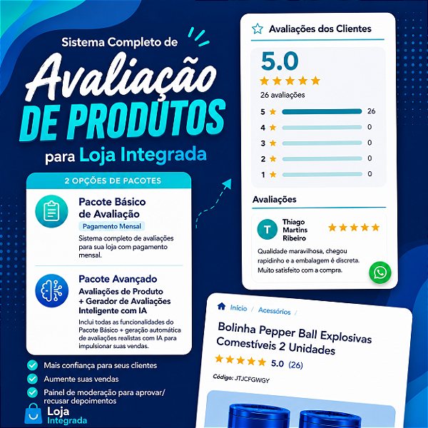 Sistema de Avaliação de Produtos para Loja Integrada