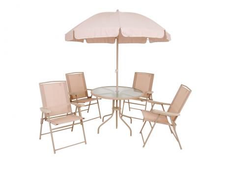 Conjunto Jardim Malibu Bege Aço