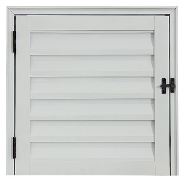 Pronta entrega - porta abrigo alumínio branco com ventilação - linha 25