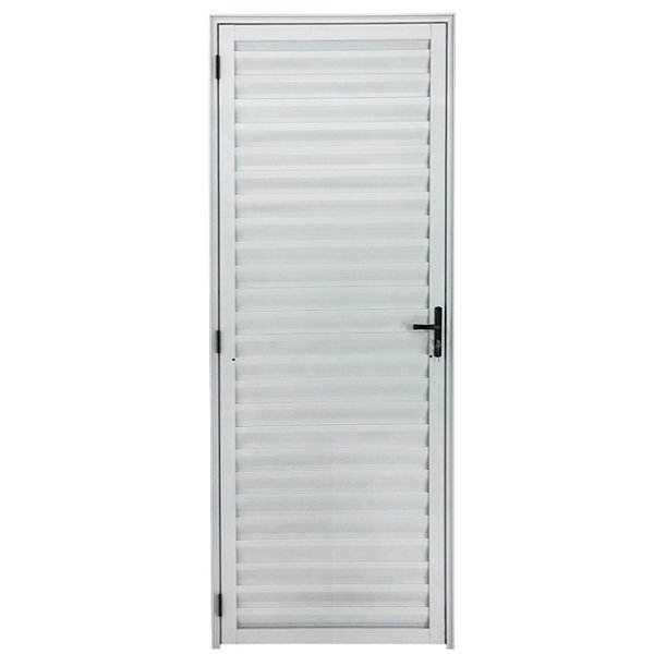 Porta palheta alumínio branco com ventilação - linha 25