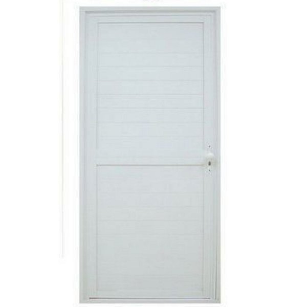 Porta alumínio branco lambril - linha 25 premium lux esquadrias