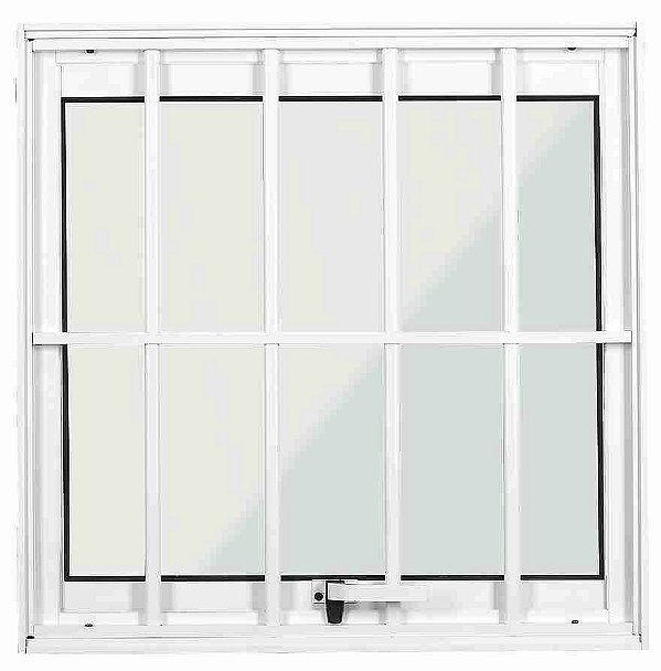 Pronta entrega - janela maxim-ar alumínio branco uma seção com grade vidro mini boreal - linha max lux esquadrias