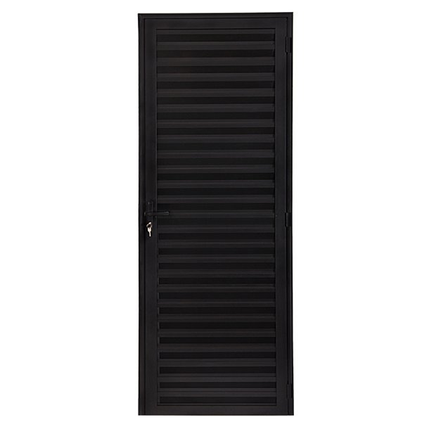 Porta palheta alumínio preto sem ventilação - linha 25