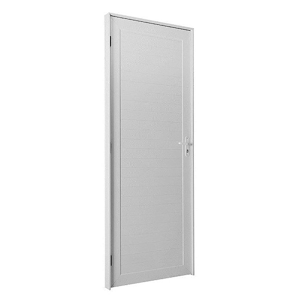 Pronta entrega - porta lambril alumínio branco linha 30 topsul esquadrisul