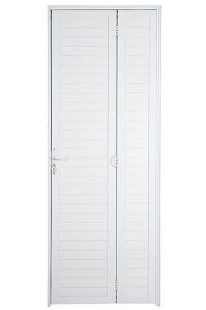 Porta camarão lambril alumínio branco com fechadura - linha 25 premium lux esquadrias