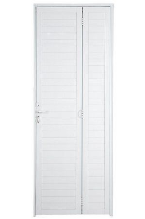 Porta camarão lambril alumínio branco com fechadura - linha premium lux esquadrias