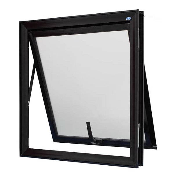 Pronta entrega - janela maxim-ar alumínio preto sem grade vidro liso incolor - jap perfecta max