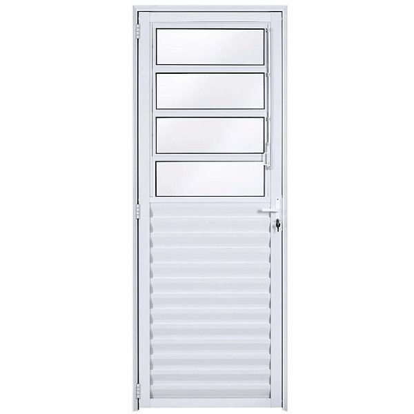 Porta basculante alumínio branco vidro mini boreal ecosul esquadrisul