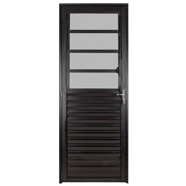 Porta basculante alumínio preto vidro mini boreal ecosul esquadrisul