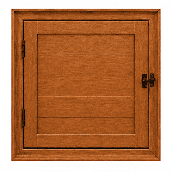 Porta abrigo lambril alumínio amadeirado - linha 25 esal