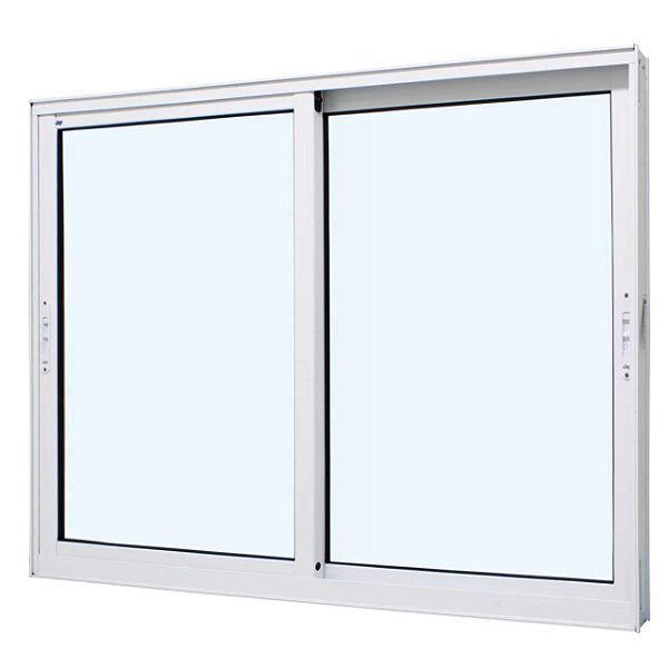 Pronta entrega - janela de correr alumínio branco 2 folhas móveis sem grade vidro liso incolor - jap perfecta max