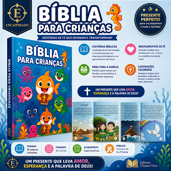 Bíblia Infantil Ilustrada | Tesouros do Mar