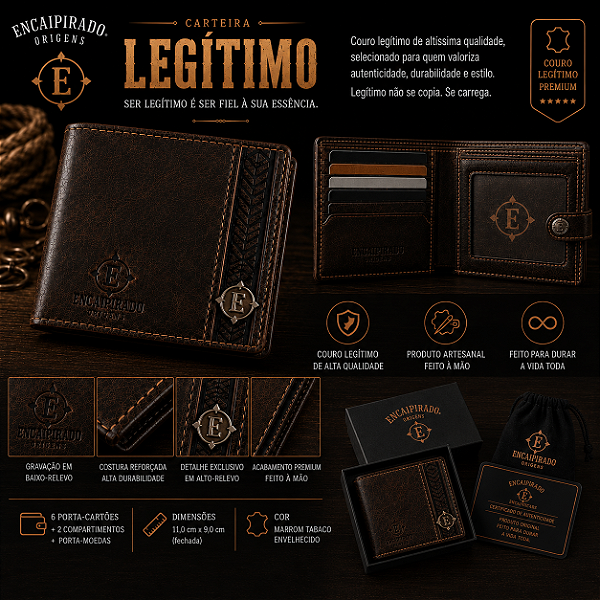 Carteira Encaipirado Origens - LEGÍTIMO