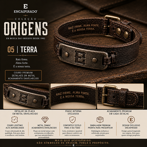 Pulseira Encaipirado Origens - TERRA