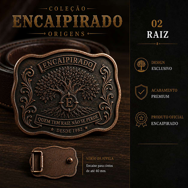 Fivela Encaipirado Origens - RAIZ