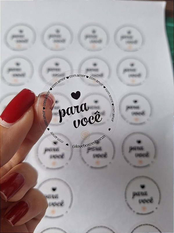 Adesivo Vinil Transparente | Cartela Personalizada