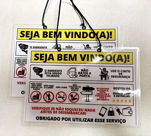 Placa Informativa Motorista de Aplicativo Modelo 4