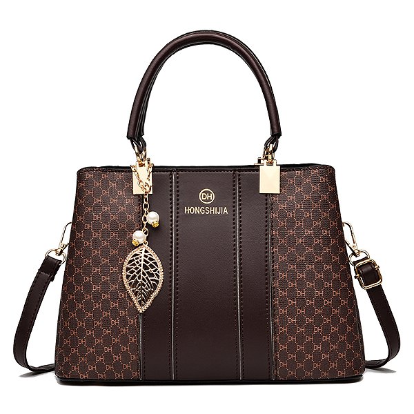 Bolsa feminina elegante de couro de alta qualidade, bolsa tote feminina com alça