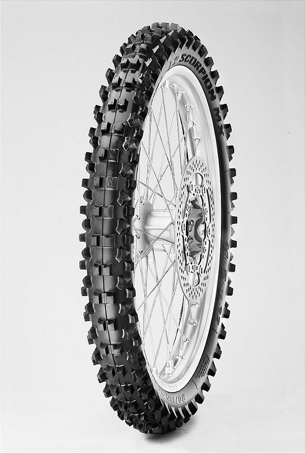 Pneu 80/100‑21 Pirelli Scorpion MX32 Mid Soft Dianteiro com Câmara