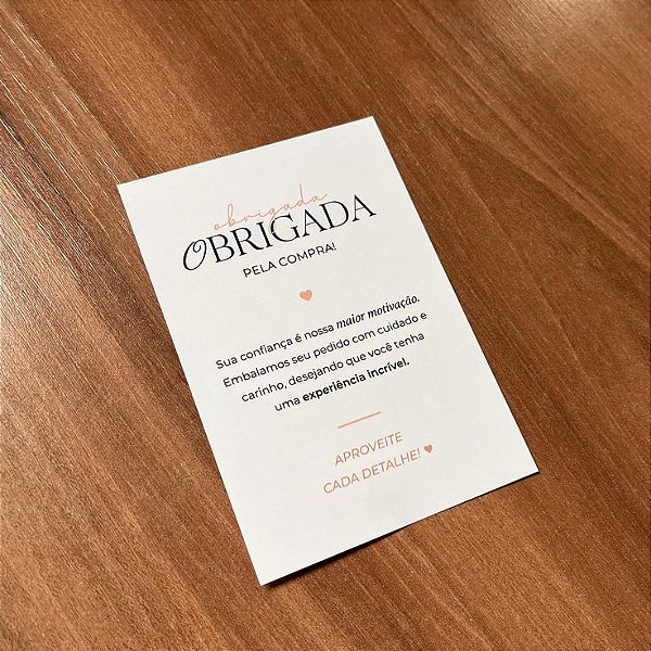 Cartão minimalista 7x10