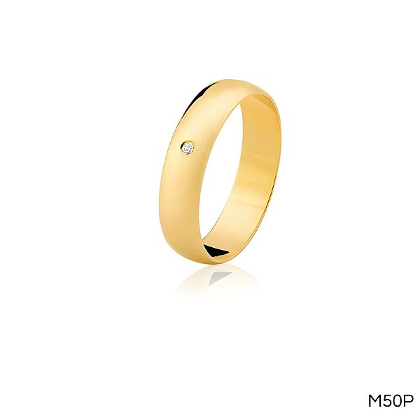 ALIANÇA M50 COM PEDRA 18K
