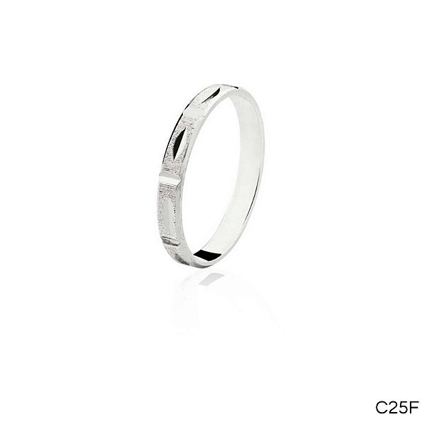 ALIANÇA C25F PRATA