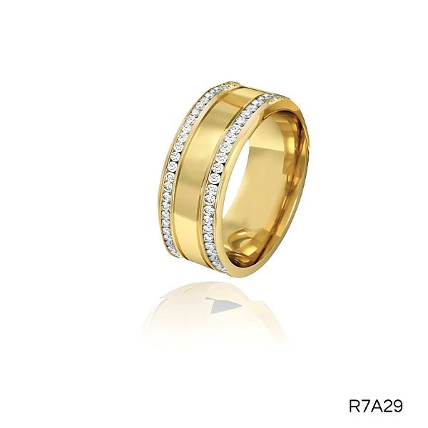 ALIANÇA R7A29 COM PEDRA 10K