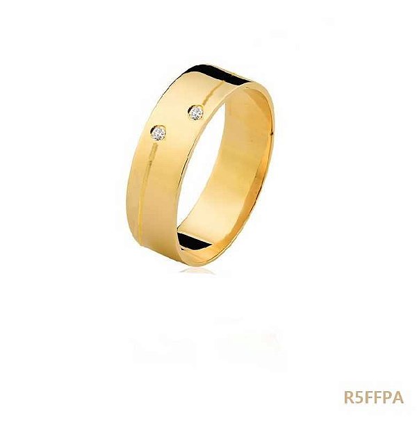 ALIANÇA R5FFPA COM PEDRA 10K