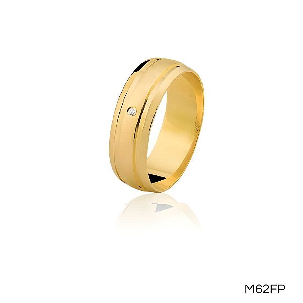 ALIANÇA M62FA COM PEDRA 18K