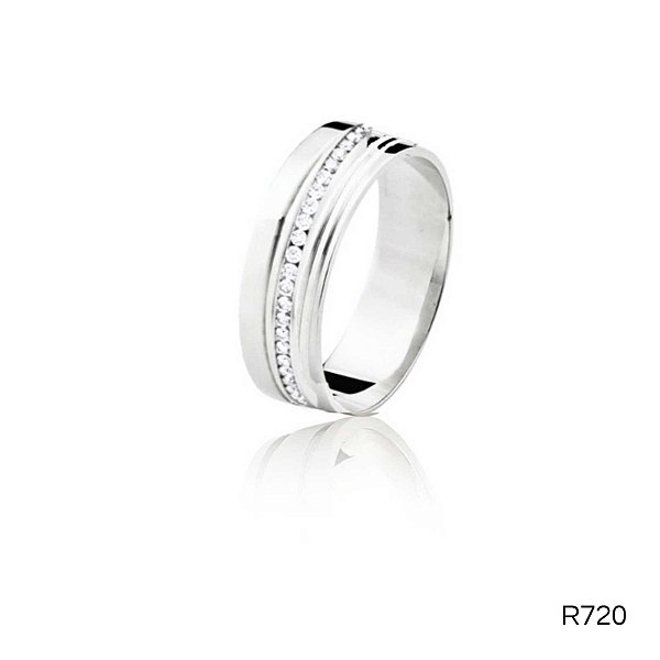 ALIANÇA R720 PRATA COM ZB