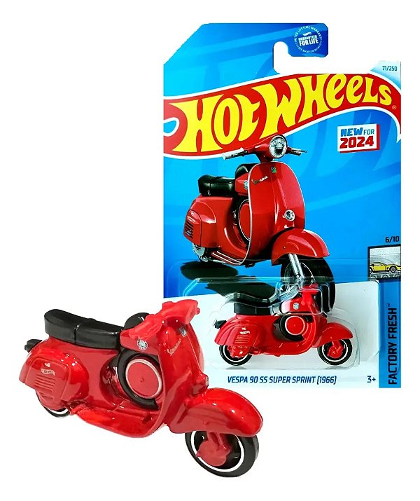 Hot Wheels Vespa 90 SS Super Sprint 1966 Vermelha HRY52