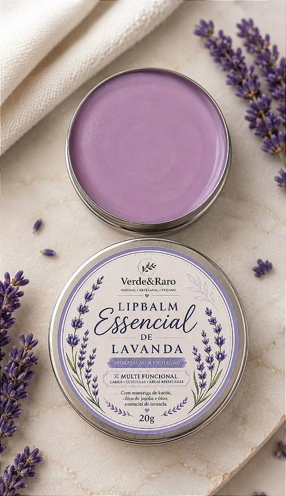 Lipbalm Essencial Lavanda 20g Verde&Raro