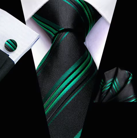 Kit Gravata Masculina em Seda Elegância com 3 itens para Festa Formatura Casamento Aniversário Igreja 3365