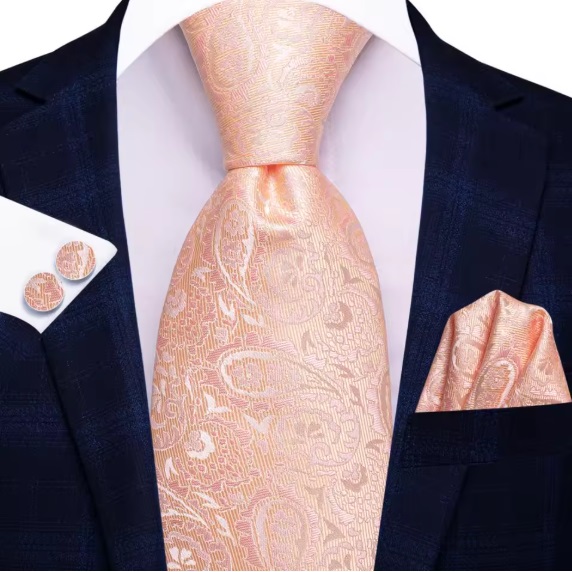 Kit Gravata Masculina em Seda Elegância com 3 itens para Festa Formatura Casamento Aniversário Igreja 3751