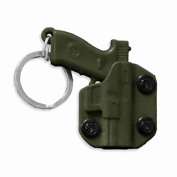 Kit 5 Chaveiros Holster Bélica - Verde