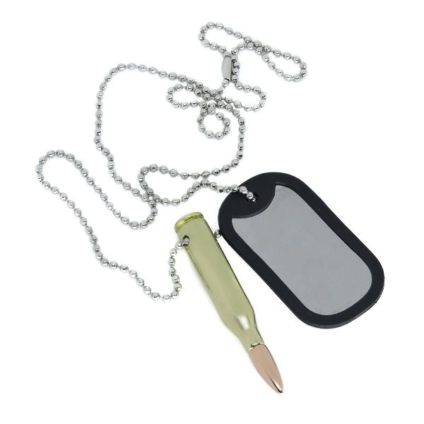 Plaqueta de Identificação com Projétil Bélica