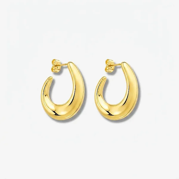 BRINCO ARGOLA ORGANICO BANHADO OURO