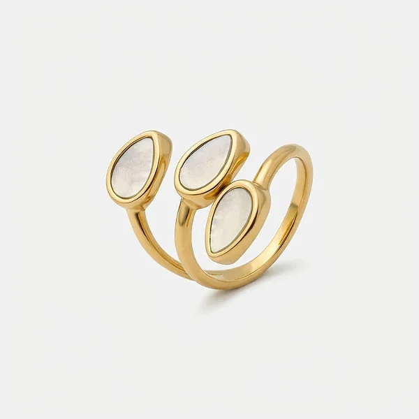 ANEL FLOWER BANHADO A OURO