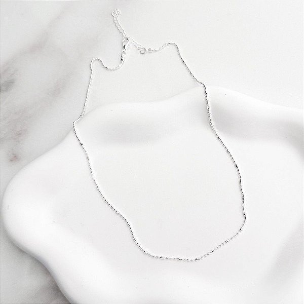 Choker Liss Banhada Prata