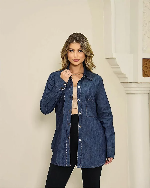Camisão Jeans Escuro Valéria