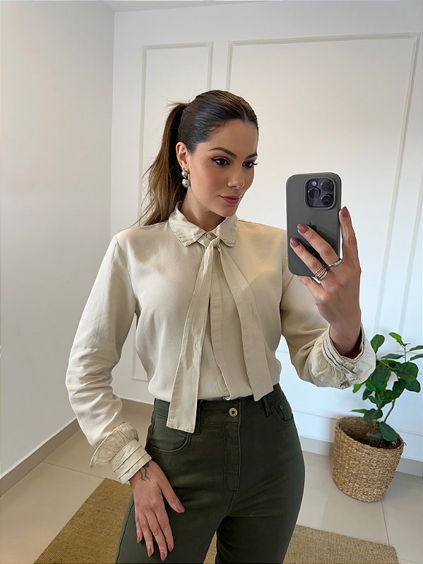 Camisa Liocel Larissa Bege