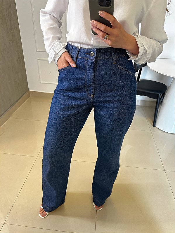 Calça Wide Leg Jeans Larissa