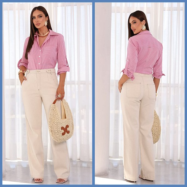 CALÇA WIDE LEG ANDRESSA - BEBELA JEANS